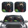 thumbnail image 2 of Sikiie Vintage Wolf Warrior Print Foldable Car Windshield Sun Visor, Car Window Sunshade Suitable for Sedan, SUV and Truck Car Accessories-Large, 2 of 6