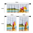 thumbnail image 4 of LALILO Kitchen Curtains and Valances Set of 3 36" Hawaii Window Treatment Tiers for Window Decor, 4 of 5