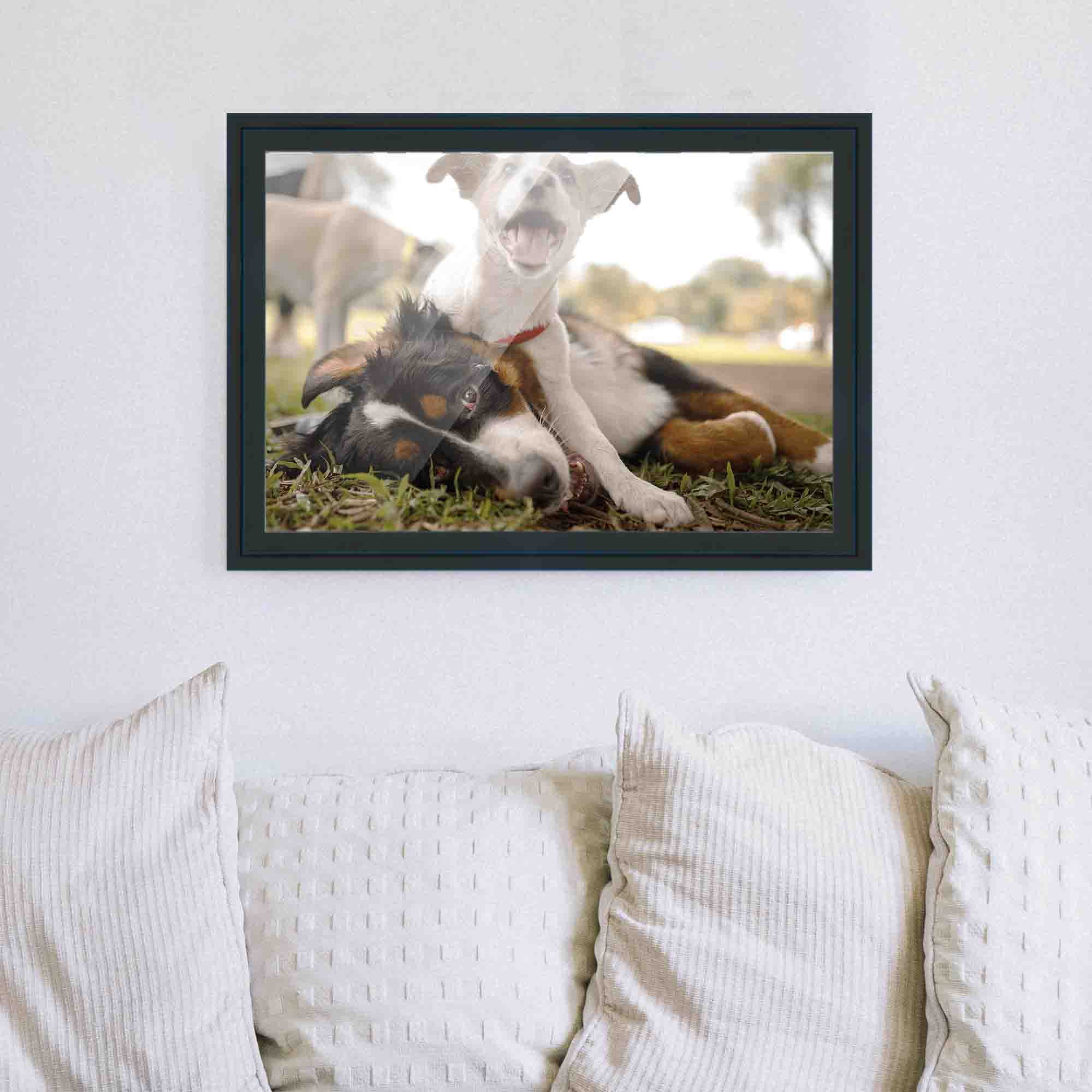 18x24 Frame Black Real Wood Picture Frame Width 1.25 inches | Interior Frame Depth 0.5 inches |