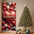 thumbnail image 2 of Happy Anniversary Backdrop Banner with Festive Heart Design for Celebrations Events Parties Engagements and Weddings Romantic Background Decor, 2 of 3