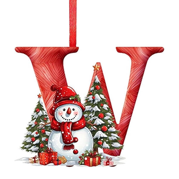 Decoraciones de Halloween, 26 letras, decoración para árbol de Navidad, colgante, adornos para árbol de Navidad, adornos navideños personalizados, decoración navideña, decoración colgante para árbol d