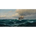 thumbnail image 3 of Max Jensen 18x11 Black Modern Framed Museum Art Print Titled - Ship on the High Seas, 3 of 5