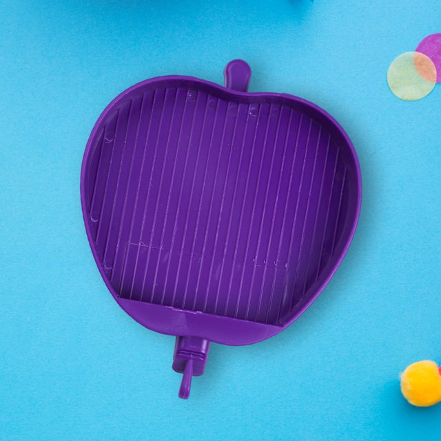 Cuadros Decorativos Bandejas de pintura de diamantes para bricolaje de plástico para adultos y niños (morado en forma de manzana) Wdftyju embutido en tela