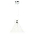 thumbnail image 3 of Living District LD6229C Hugh 1 Light Chrome & Clear Glass Pendant, 3 of 4
