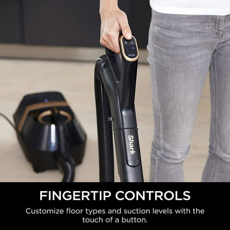 Shark - Vertex Bagless Corded Canister Vacuum with DuoClean PowerFins - Black/Copper