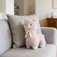 thumbnail image 4 of Cuddly White Alpaca Llama Lamb Toy - 13" Stuffed Animal Cushion Plush Doll, Kawaii Plushie, 4 of 6