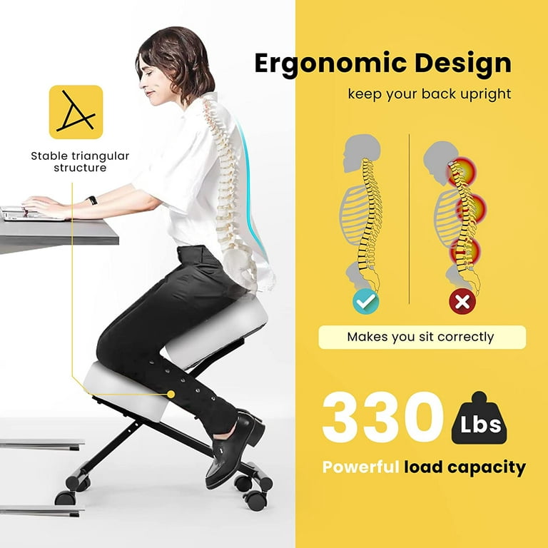 VIVO Leaning Posture Chair with Anti-Fatigue Mat CHAIR-S02M by Upmost Office