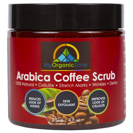 Arabica Coffee Scrub, 100% Natural Body Scrub for Cellulite Treatment, Exfoliating Cream
