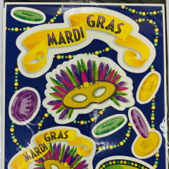Fleur de Lis New Orleans Mardi Gras - 8 Vinyl Sticker - For Car Laptop  I-Pad - Waterproof Decal 