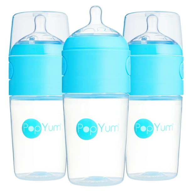 Popyum Biberón Anticólico Para Mezclar Fórmula 9oz/260ml 3pz Azul POPYUM 9oz 3pack PopYum Azul