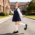 thumbnail image 6 of ibiyuan Mary Jane Shoes Girls Bow Closed Toe Heel Flats Dress Shoes Platform Loafers School Uniform Shoes, 6 of 9