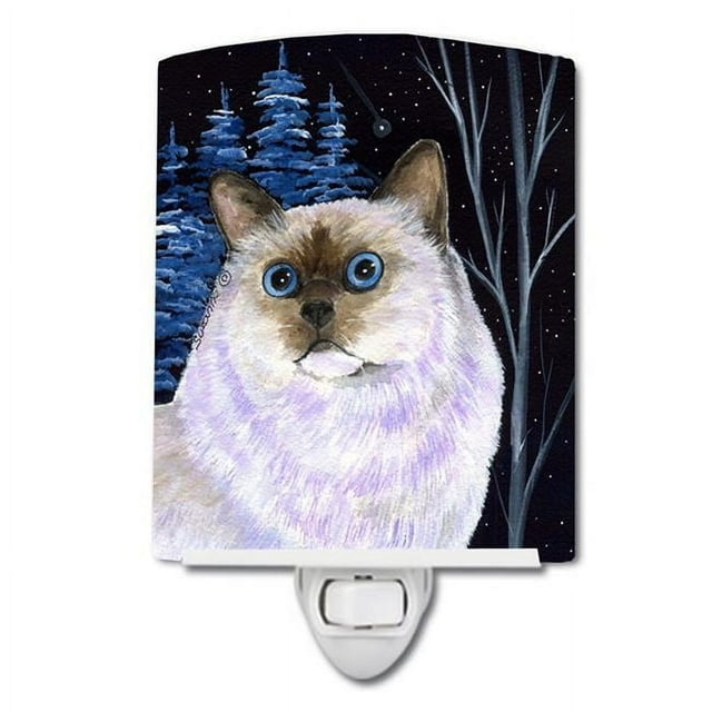 Carolines Treasures SS8403CNL Starry Night Cat - Birman Ceramic Night Light