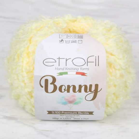 Etrofil Bonny Hand Knitting Yarn,Yellow - 72222