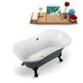 thumbnail image 4 of 60" Streamline N860WH-GLD Clawfoot Tub and Tray With External Drain, 4 of 7