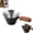 Black, variant on 100ml Stainless Steel Espresso Shot Measuring Cup with Wooden Handle White for Coffee Brewing