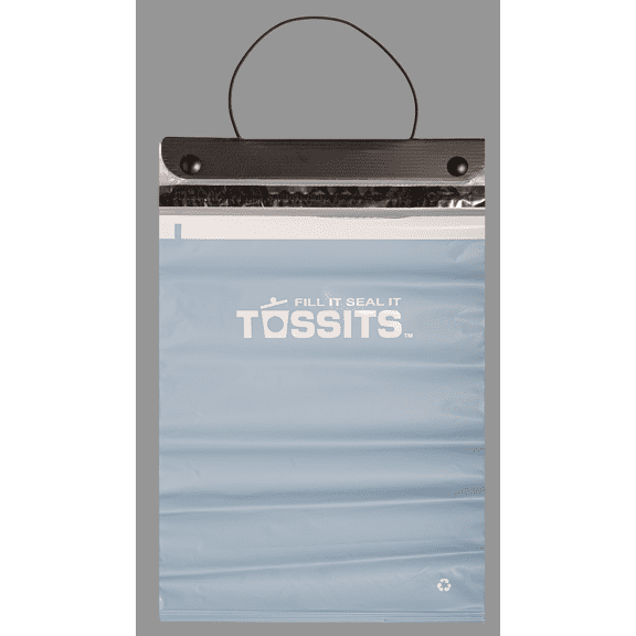 Tossits Disposable Car Garbage Bags – Blue Unit | 7-Bags Leak-Proof Hanging Trash Bags, Recyclable & Eco-Friendly for Cars, SUVs, Travel, Boats, RVs & More