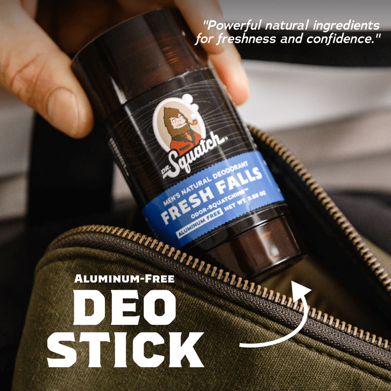 Dr. Squatch Natural Deodorant for Men 3 Pack Pine Tar – Odor-Squatching  Men's Deodorant Aluminum Free (2.65 oz, 3 Pack)