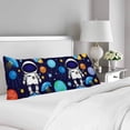 thumbnail image 2 of ABPHOTO Cartoon Space Astronauts, Rockets Planets, Stars Space Travel Body Pillow Covers Case Protector 20x60 inch, 2 of 2