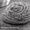thumbnail image 4 of 410 Stainless Steel Scrubbers 10 Pack, Rust Resistant No Shedding Metal Scouring Pads for Kitchen Grill Bathroom, 4 of 8
