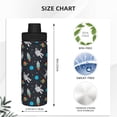thumbnail image 3 of Balery Space Pattern 18oz Sports Insulated Kettle Stainless Steel Sports Insulated Kettle Leak-proof Water Bottle For Running Hiking Cycling Climbing Water Bottle, 3 of 7