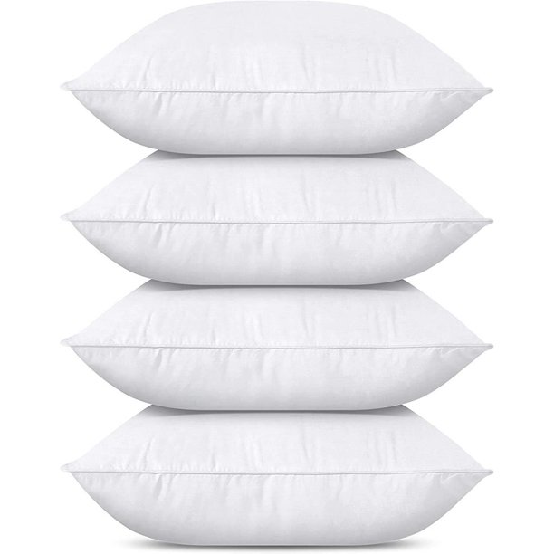 Set of 4 26x26 Premium Hypoallergenic Pillow Inserts