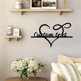 thumbnail image 4 of Arte de pared de metal personalizado | Decoración personalizada con iniciales y fecha en forma de corazón | Colgante Moderno y Duradero para Sala de Estar Dormitorio Entrada | Regalo para parejas, 4 of 6