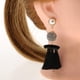thumbnail image 2 of Pendientes de Botón con Borla Bohemia Vintage Fernando para Mujer negro, 2 of 6