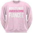 thumbnail image 1 of World's Most Awesome Fiancé Rose Clair Chandail en Molleton Col Rond Adulte, 1 of 1