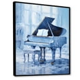 thumbnail image 2 of Designart "Frozen Forte Of The Winter Piano I" Music Floater Framed Wall Art Living Room, 2 of 5