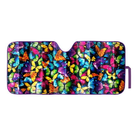Auto Drive Butterfly Accordion Sunshade Universal Size 1 pack, 63'' x 28.5''