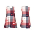 thumbnail image 7 of Lsque Heart Plaid Pattern Summer Dresses for Women – Sleeveless T-Shirt Swing Sundress, Perfect for the Beach and Casual Days, 7 of 7