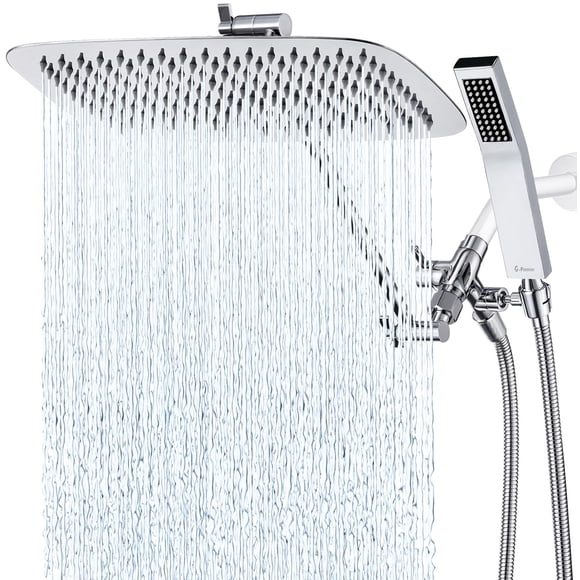 Alcachofa de ducha G-Promise de 35 cm doble con combinación portátil, cromada