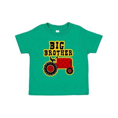 

Inktastic Red Tractor Big Brother Gift Toddler Boy Girl T-Shirt