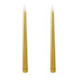 thumbnail image 2 of Luz LED de palo largo de luz sin llama para la Navidad de palo largo LED de luz de las velas de luz decorativa de palo largo, 2Pcs Oro mejor para la boda AHeartcove LED221201-0042JD, 2 of 6