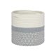 thumbnail image 3 of Cesta para plantas de cuerda tejida con asas, cesta de almacenamiento duradera y portátil. Blanco Gris 20x20cm, 3 of 9