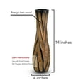 thumbnail image 5 of Beautifully Hand Carved Etched Dark Brown Mango Tree Wood Vase, 5 of 5