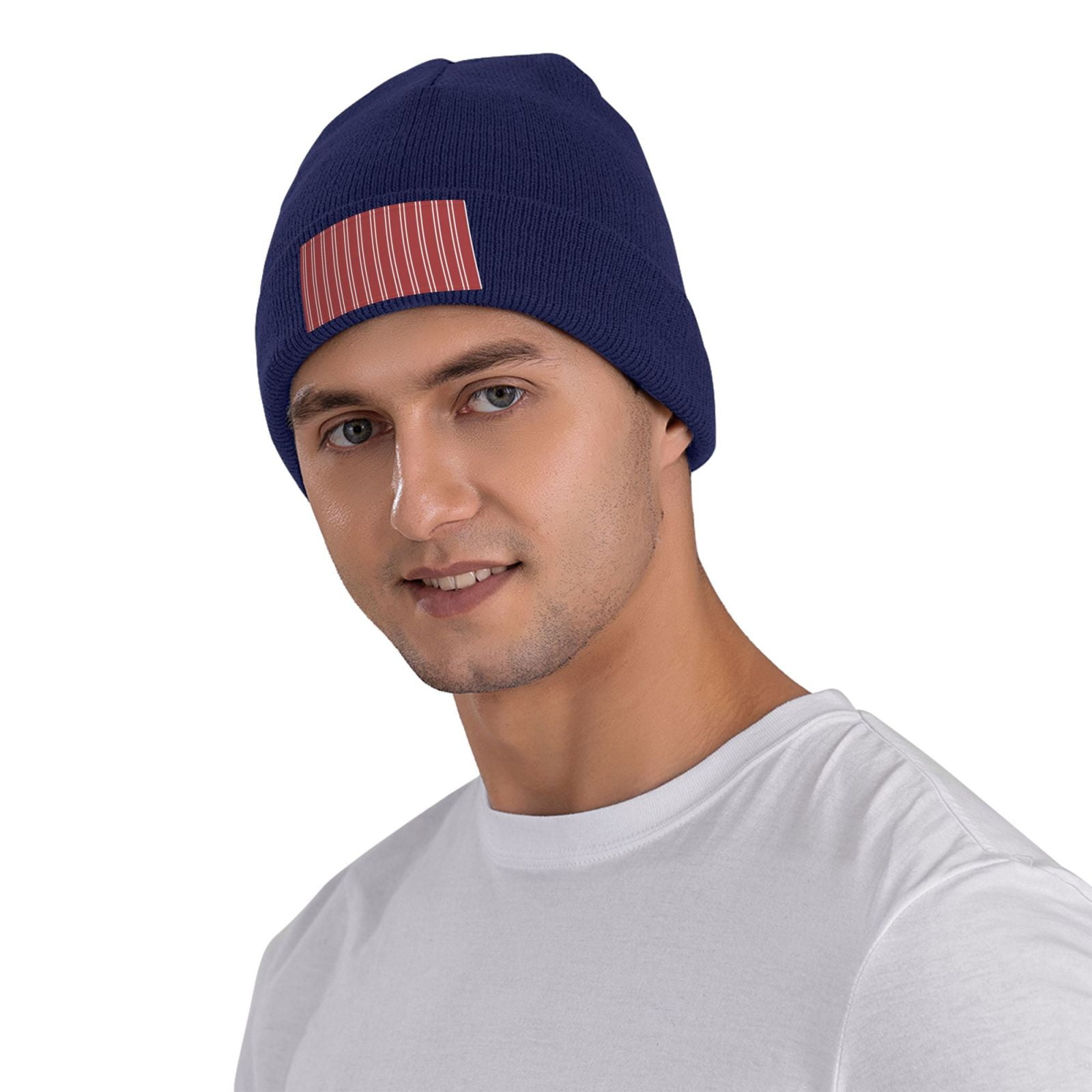 ●ROMANTIC CROWN● STRIPE SQUARE BEANIE (3色) unisex ☆2025SS新作☆ROMANTIC CROWN☆STRIPE SQUARE BEANIE (ROMANTIC