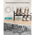thumbnail image 5 of Expandable Shoe Rack, 1 Tier Shoe Rack Shelf, Adjustable Shoe Organizer Storage for 10 Pairs of Shoes, Metal Free Standing Shoe Racks for Closet, Front Door Entryway, Easy Assembly, Ink Black, 5 of 7