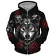 thumbnail image 2 of Nueva sudadera con cremallera de lobo con estampado 3D, sudadera con cremallera de gran tamaño para hombre, sudadera informal de calle, ropa de otoño e invierno para hombre, 2 of 5