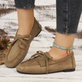 thumbnail image 5 of Willtoo Womens Lace‑Up Loafers British Style Lightweight Flat Casual Shoes Soft Non‑Slip Slip‑On Walking Shoes for Daily Office Wear, 5 of 5