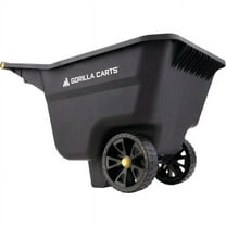 Gorilla Carts 5 Cu. ft. Poly Garden Cart, 300 lbs. Capacity, 9 in. Maintenance-Free Wheels, Push/Pull Design