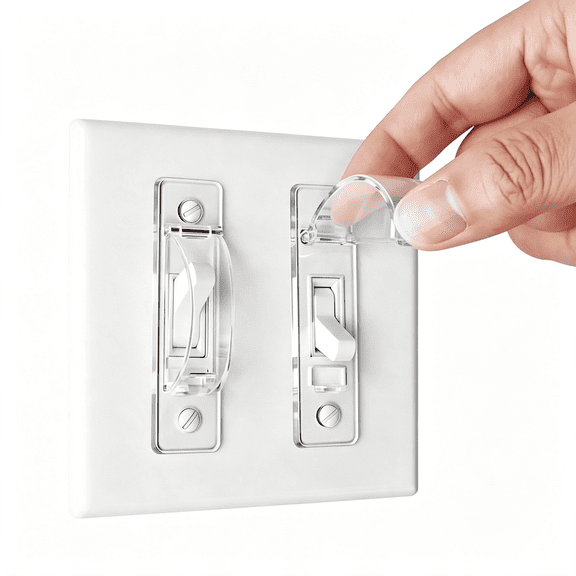 GJX Light Switch Cover, Child Proof Light Switch Guard Protects Your Lights from Being Accidentally Turned on Or Off by Children and Adults (Clear,1 Pack)