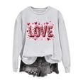 thumbnail image 5 of cocolona Valentines Sweatshirt for Women Casual Loose Crew Neck Long Sleeve Shirts Fashion Cute Heart Print Pullover Tops Graphic Sweatshirts, 5 of 6