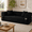 Black Cloud Foam Floor Sofa, variant on 78.74 Inch White Corduroy Low Floor Sofa Bed, 3-Seat Convertible Couch with Wide Boxy Arms, Plush Ribbed Upholstery and Foam Support for Living Room or Studio