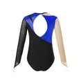 thumbnail image 5 of Aiihoo Kids Girls Shiny Rhinestones Gymnastics Leotard Long Sleeve Ballet Dance Bodysuit Skating Jumpsuit Dancewear Royal Blue 12, 5 of 7
