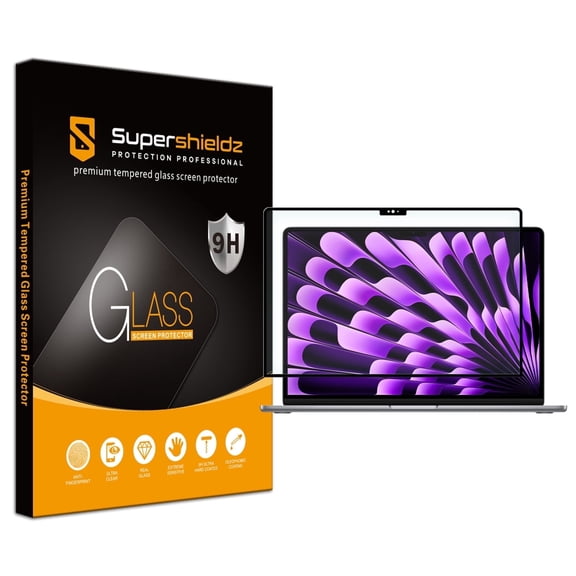 Supershieldz Designed for Macbook Air 15 inch (M5/M4/M3/M2 Chip, 2023-2026) Tempered Glass Screen Protector, Anti Scratch, Bubble Free