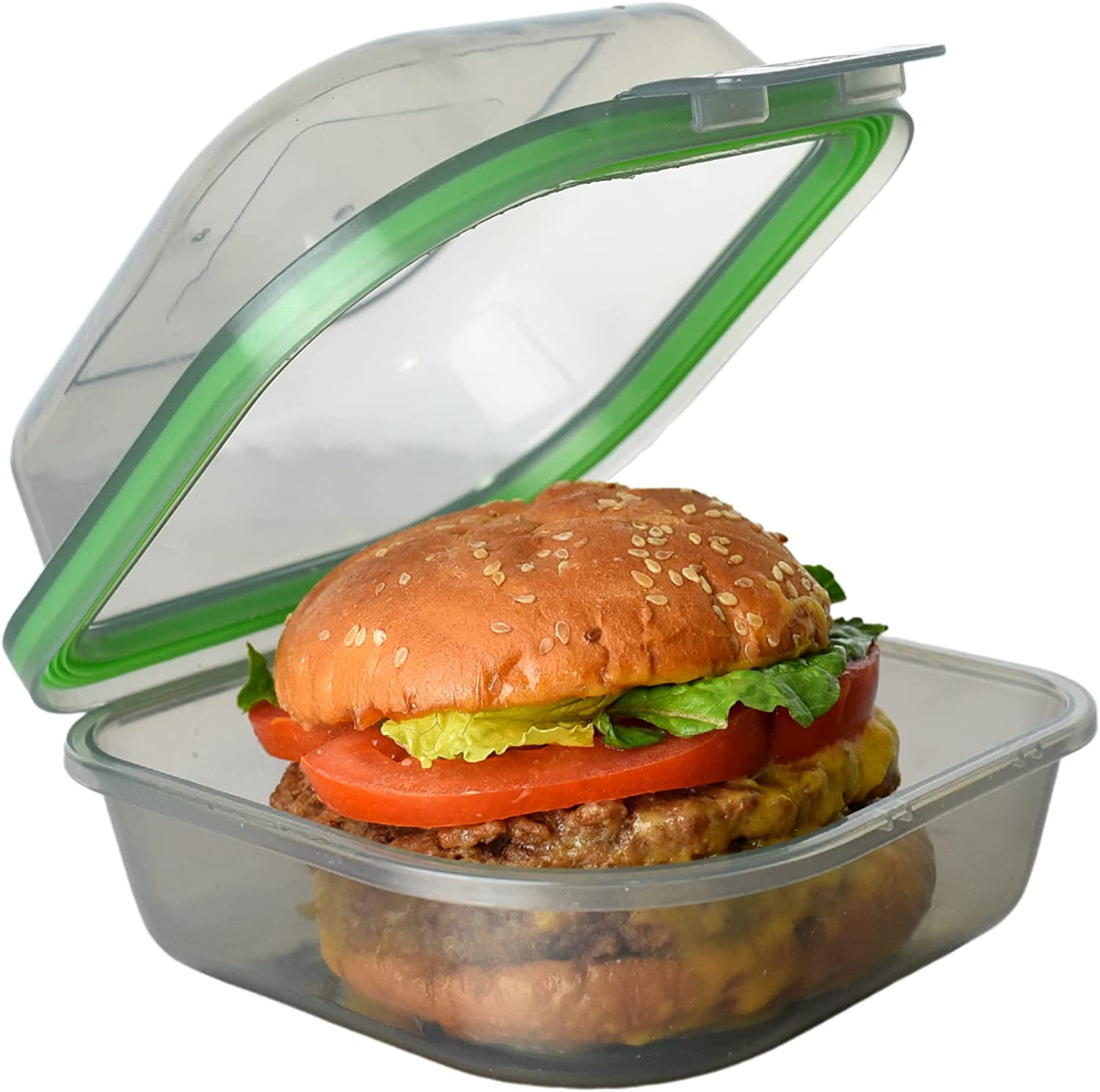 Mygo™ Pizza-Sized Compartment Container, 9-¼  X 8-¼  X 2-½