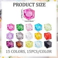 thumbnail image 2 of 1set 225pcs 15 colors Transparent Acrylic Beads Faceted Cube Mixed color 10x10x8mm Hole: 1.5mm 15pcs/color, 2 of 5