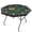 GREEN, variant on 8-Player Portable Octagon Poker Table, Foldable Poker Table, Blue,Metal Legs & 8 Cup Holders, Professional Blackjack Table for Family Game Nights