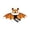 Orange, variant on Halloween Spooky Bat Wing Sets 2 Pcs — Bold Colors with Ghostly Outlines, Halloween Decorations for Halloween Parties & Trick or Treat Nights — great for Costume Parties with spooky party setups
